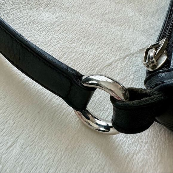 VERSACE (100% Authentic)- Vintage Black Leather Handbag - Picture 8 of 16